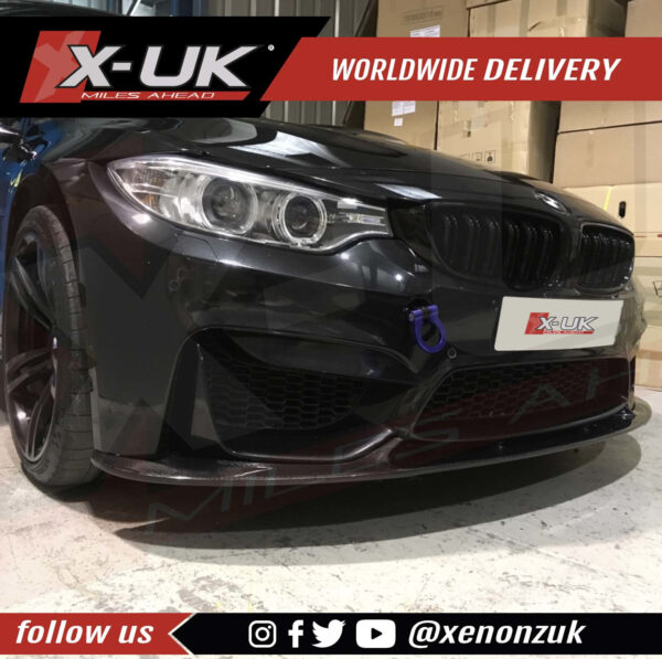 BMW 3 Series F80 M3 4 Series F82 F83 M4 3D style carbon fibre front splitter