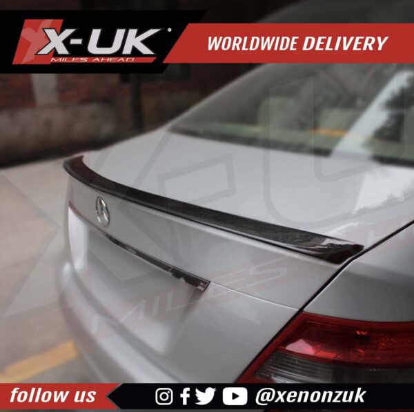 Mercedes C-Class W204 2007-2013 carbon fibre rear spoiler AMG style