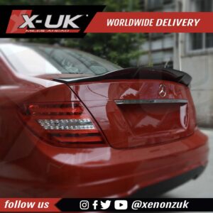 Mercedes C-Class W204 2007-2013 4 doors carbon fibre rear spoiler R style