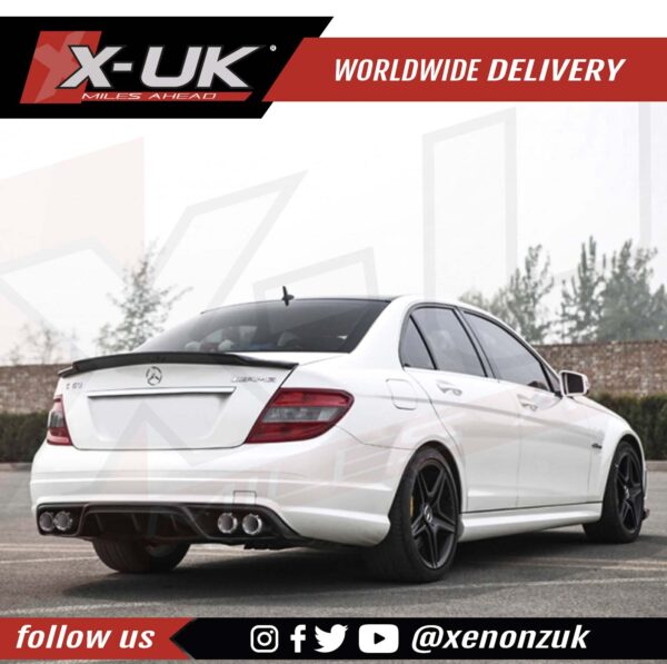 Mercedes C-Class W204 C4 style Saloon carbon fibre rear spoiler