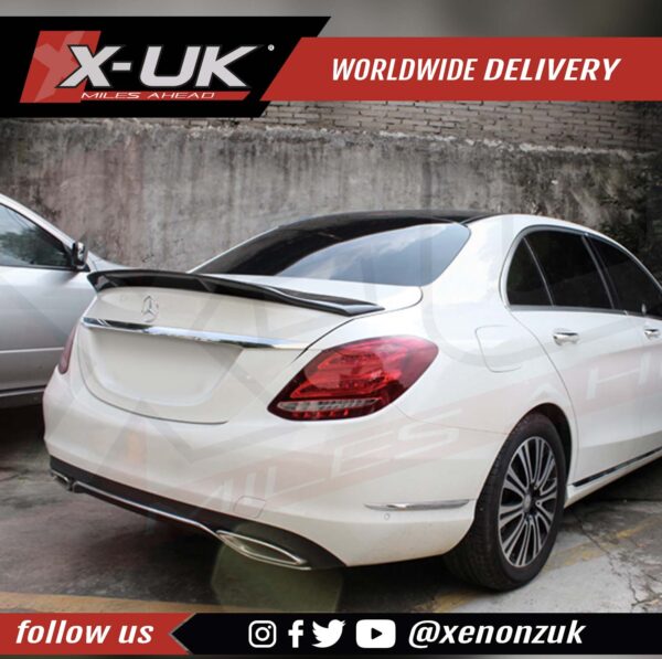 Mercedes C-Class W205 (4 doors) carbon fibre rear spoiler R style