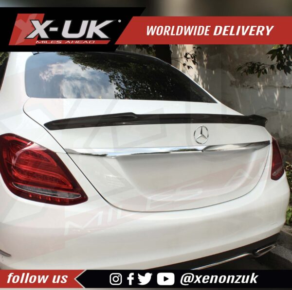 Mercedes C-Class W205 Saloon carbon fibre rear spoiler FD style