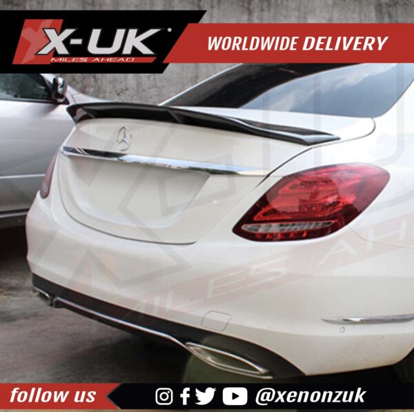 Mercedes C-Class W205 R style 2 door carbon fibre rear spoiler