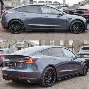 Tesla Model 3 2017-2021 body kit conversion front splitter skirts diffuser spoiler