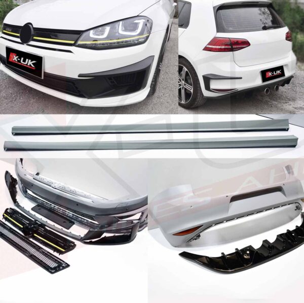 VW Golf 7 R400 style body kit conversion front bumper side skirts rear bumper