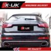 Audi RSQ3 style rear diffuser bumper body kit with exhaust tailpipes for Q3 2011-2014