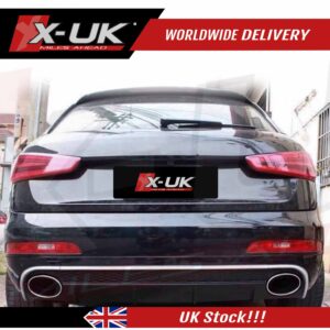 Audi RSQ3 style rear diffuser bumper body kit with exhaust tailpipes for Q3 2011-2014