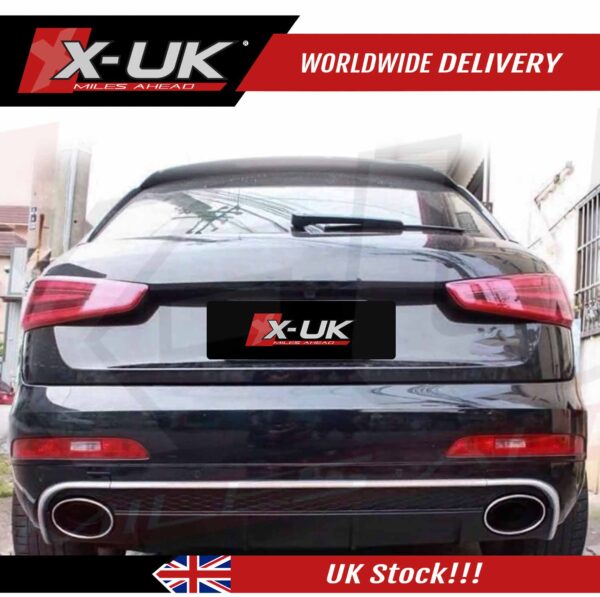 Audi RSQ3 style rear diffuser bumper body kit with exhaust tailpipes for Q3 2011-2014