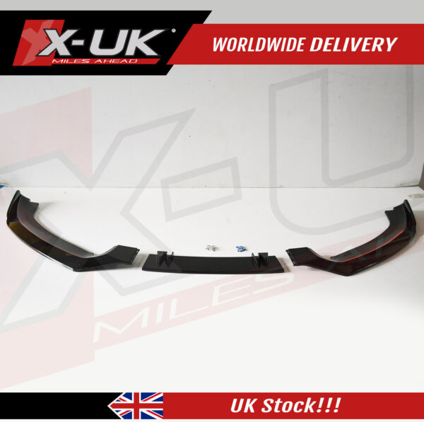 Audi RS7 2011-2014 3 piece ABS gloss black front lower splitter lip