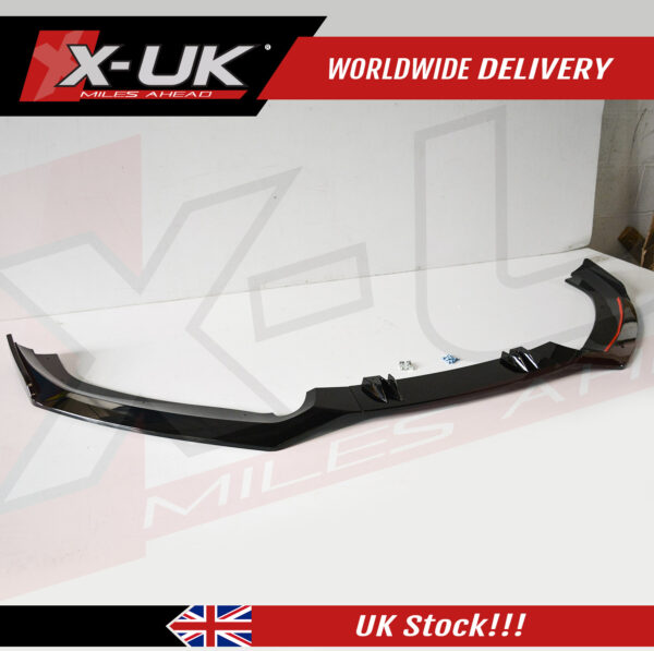 Audi RS7 2011-2014 3 piece ABS gloss black front lower splitter lip