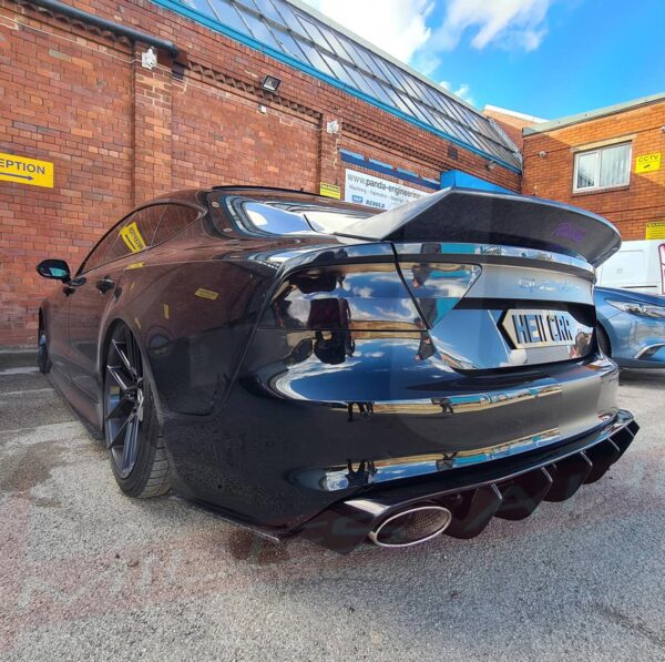 Audi A7 S-line S7 RS7 2011-2014 gloss black FRP X-UK 666 rear diffuser valance