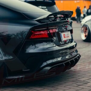 Audi A7 S-line S7 RS7 2011-2014 gloss black FRP X-UK 666 rear diffuser valance
