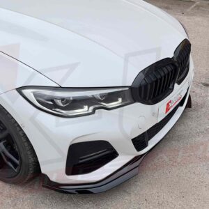 BMW 3 Series G20 G21 M Sport 2019-2020 M Performance style gloss black front splitter