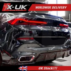 BMW X6 G06 2019-2021 M Sport ABS plastic black knight style body kit splitter skirts diffuser