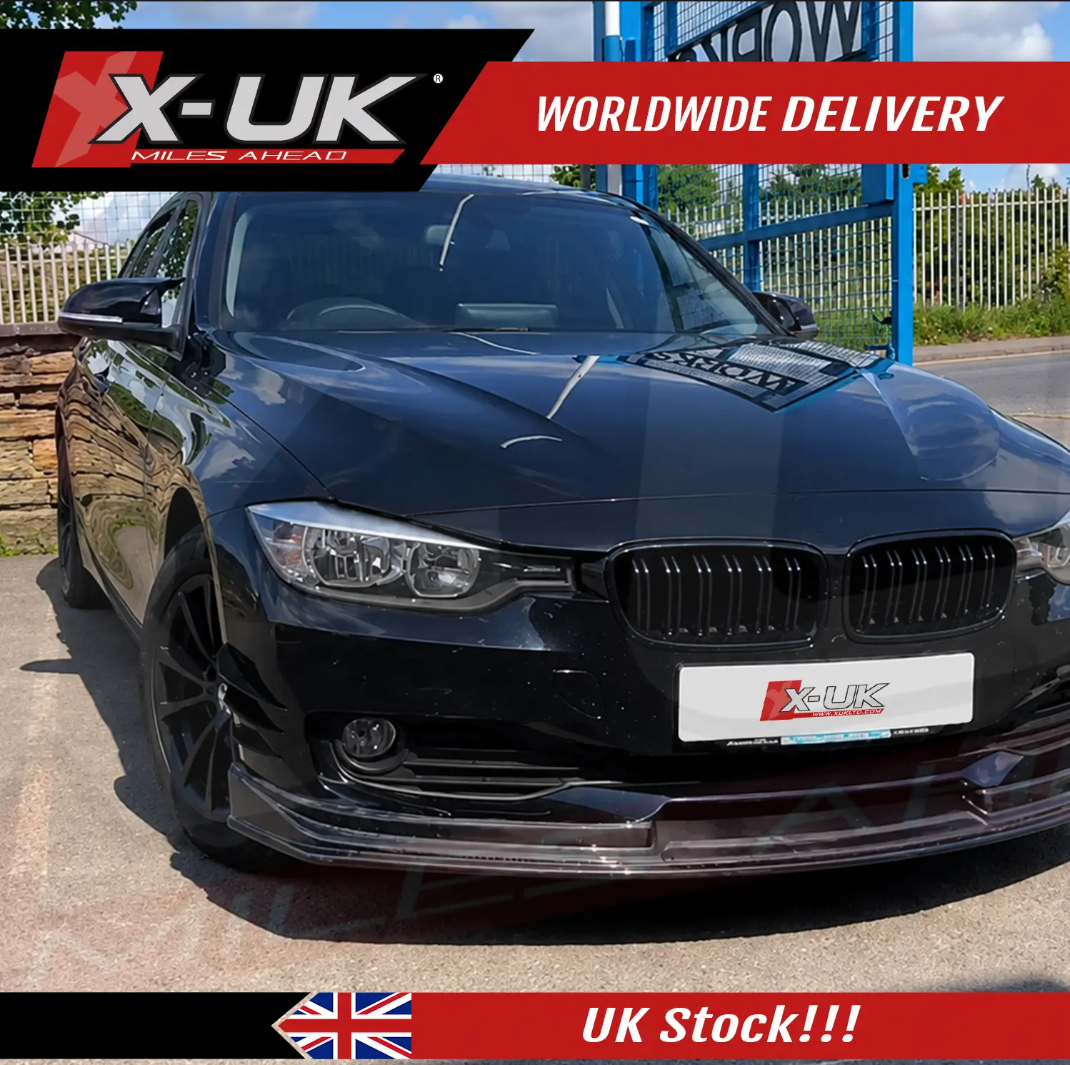BMW 3 Series F30 Non-M Sport 2011-2019 LCI carbon fibre splitter lip-1 BMW 3 Series F30 Non-M Sport 2011-2019 LCI carbon fibre splitter lip
