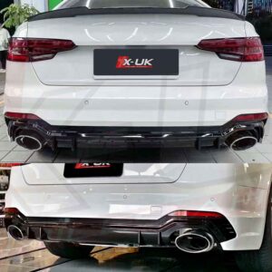 Audi A4 S4 2017-2019 B9 to RS4 style rear bumper body kit conversion