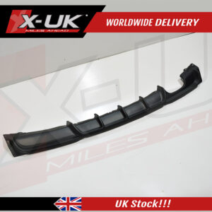 BMW 3 series F30 M-Sport M-tech Bumper rear diffuser single twin exhaust pipes matte black