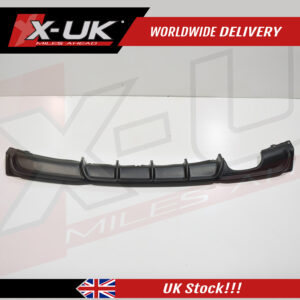 BMW 3 series F30 M-Sport M-tech Bumper rear diffuser single twin exhaust pipes matte black