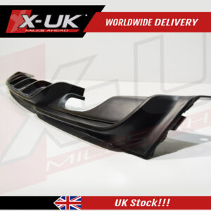 BMW 3 series F30 M-Sport M-tech Bumper rear diffuser single twin exhaust pipes matte black