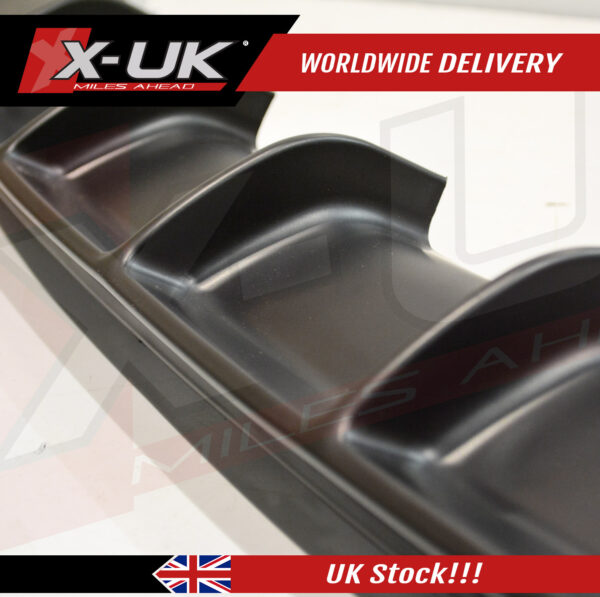 BMW 3 series F30 M-Sport M-tech Bumper rear diffuser single twin exhaust pipes matte black