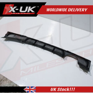 BMW 3 series F30 M-Sport M-tech Bumper rear diffuser single twin exhaust pipes gloss black