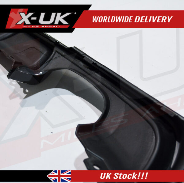 BMW 3 series F30 M-Sport M-tech Bumper rear diffuser single twin exhaust pipes matte black