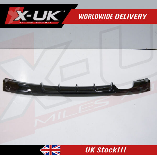 BMW 3 series F30 M-Sport M-tech Bumper rear diffuser single twin exhaust pipes gloss black