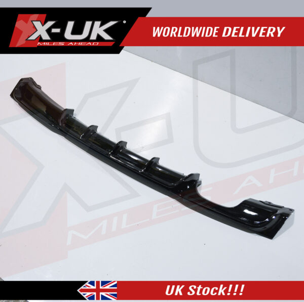 BMW 3 series F30 M-Sport M-tech Bumper rear diffuser single twin exhaust pipes gloss black