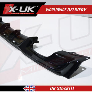 BMW 3 series F30 M-Sport M-tech Bumper rear diffuser single twin exhaust pipes gloss black