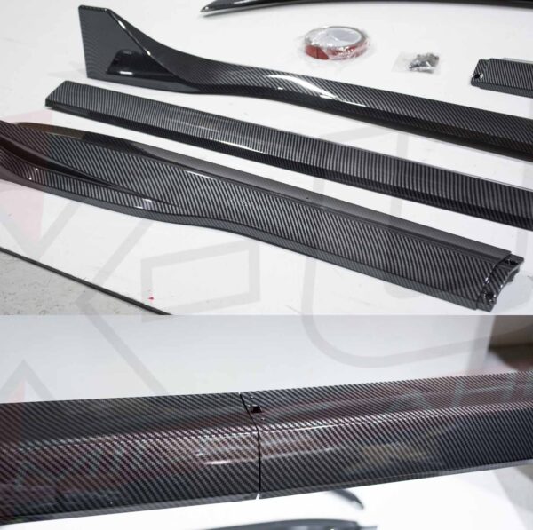 Tesla Model 3 2017-2021 gloss black side skirts diffusers extensions