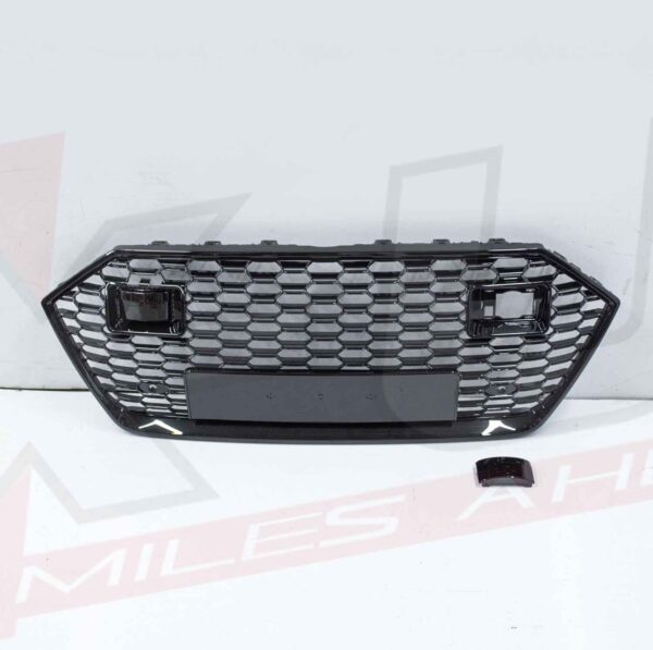 Audi A7 S7 4K8 2018-2020 RS7 style front honeycomb mesh grill gloss black with ACC holes