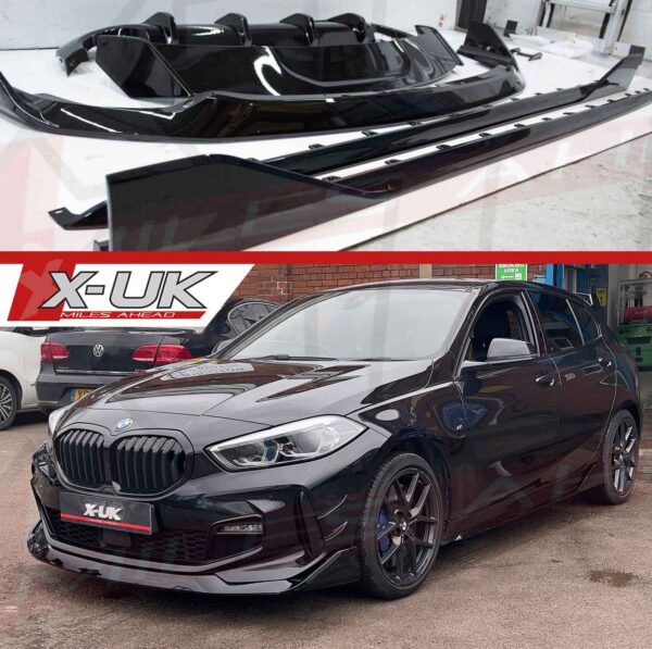 BMW 1 Series F40 M Performance style body kit gloss black 2019-2022