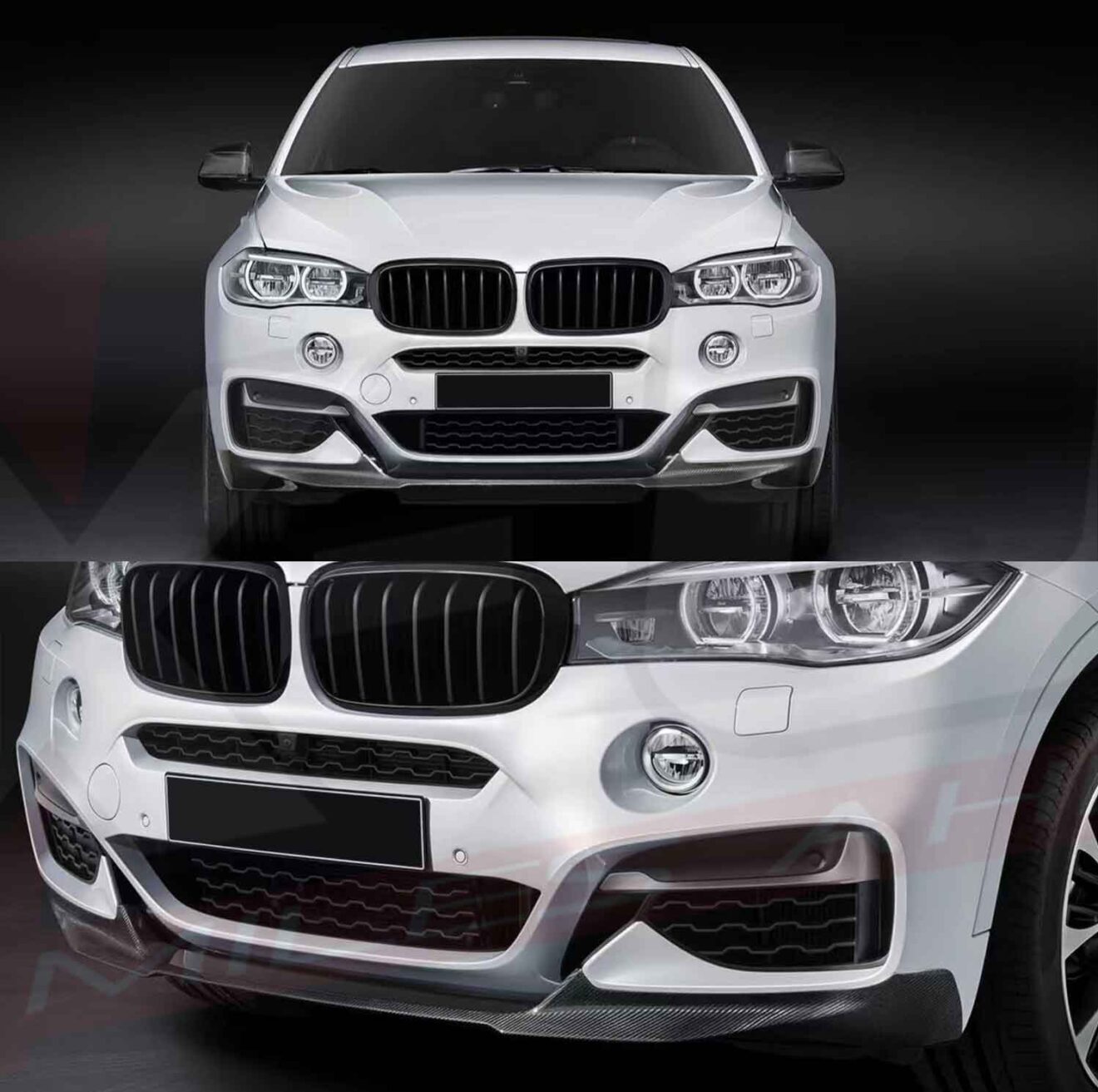 BMW X6 F16 M Performance style gloss black aero kit body kit