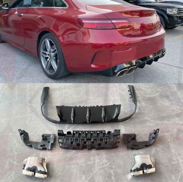 Mercedes E-Class C238 2016-2020 Coupe AMG E63 style rear diffuser