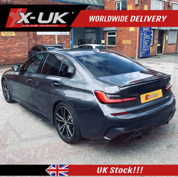 BMW 3 Series G20 M Sport 2019-2020 M Performance style gloss black boot spoiler