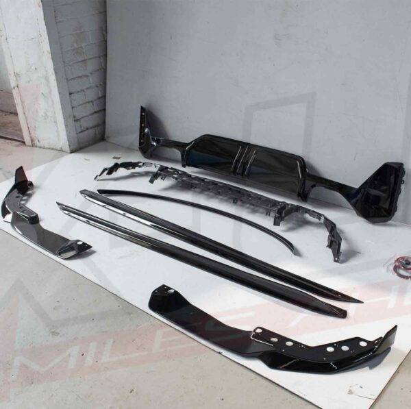 BMW 3 Series G20 G21 LCI facelift 2021-2023 M sport gloss black aero kit