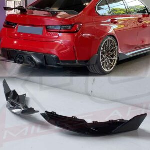 BMW G82 M4 2021-2023 M Performance style gloss black rear bumper splitters FREE INSTALLATION