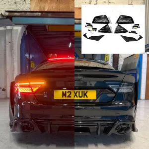 Audi A7 S7 RS7 2011-2018 Dynamic Blackline Smoked LED Tail Lights – Rear Lamp Set