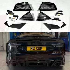 Audi A7 S7 RS7 2011-2018 Dynamic Blackline Smoked LED Tail Lights – Rear Lamp Set