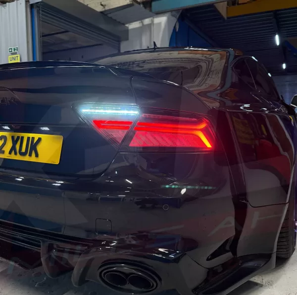 Audi A7 S7 RS7 2011-2018 Dynamic Blackline Smoked LED Tail Lights – Rear Lamp Set