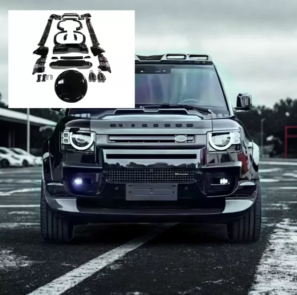 Full Gloss Black Exterior Body Kit for Land Rover Defender 2019–2025