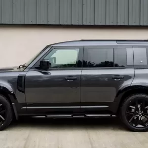 Black Side Steps for Land Rover Defender 110 & 130 2020–2023