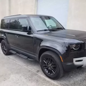 Black Side Steps for Land Rover Defender 110 & 130 2020–2023