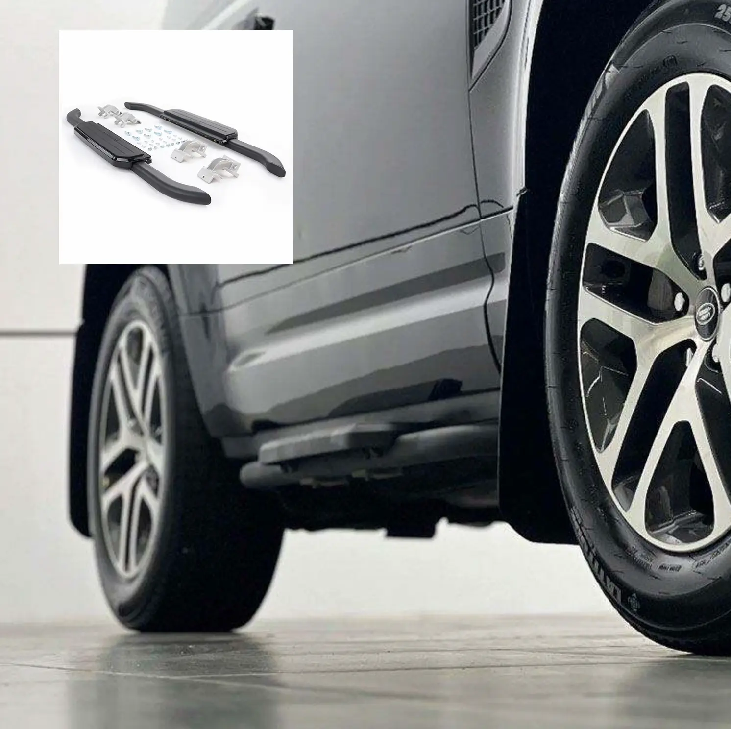 black-side-steps-for-landrover-defender-90-2020-2025-1 Black Side Steps for Land Rover Defender 90 2020–2025