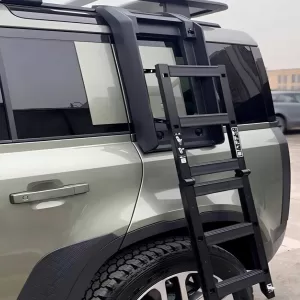 Gloss Black Side Mounted Roof Ladder Land Rover Defender 90/110 2019–2025