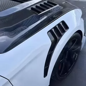 Ford Mustang GT500 KR style front Aluminum fenders plastic vents for 2015-2017 GT