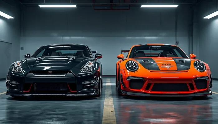 Nissan GTR R35 vs Porsche 911 Body Kit Comparison