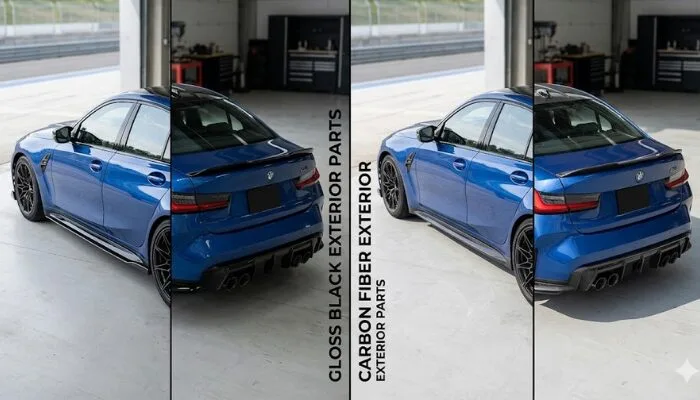 Gloss Black vs Carbon Fiber Exterior Parts